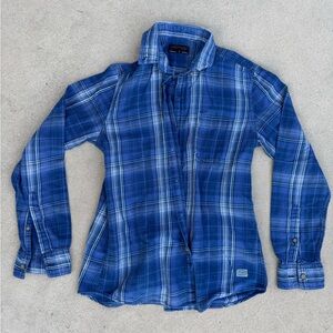 Ed Hardy Blue Checkered Casual Shirt